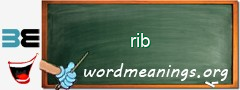 WordMeaning blackboard for rib